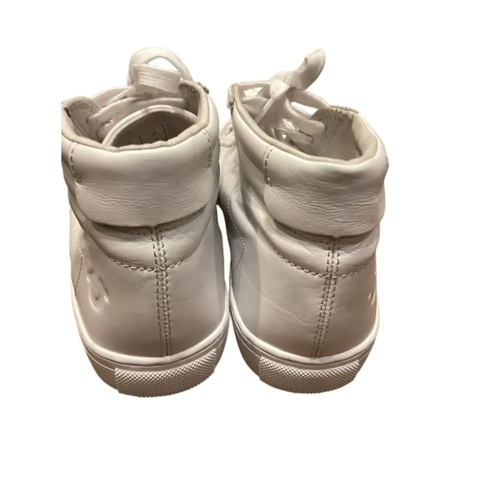 True Religion Mens Leather White Mid Trainers Sneakers Shoes size 7